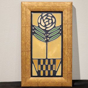 Motawi Tileworks Checkerpot Rose Tile